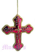 Cross shaped Christmas hanging - click here for large view